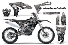 Dirt Bike Graphics Kit Decal Sticker Wrap For Yamaha YZ250F 2010-2013 CHECKERED BLACK-atv motorcycle utv parts accessories gear helmets jackets gloves pantsAll Terrain Depot
