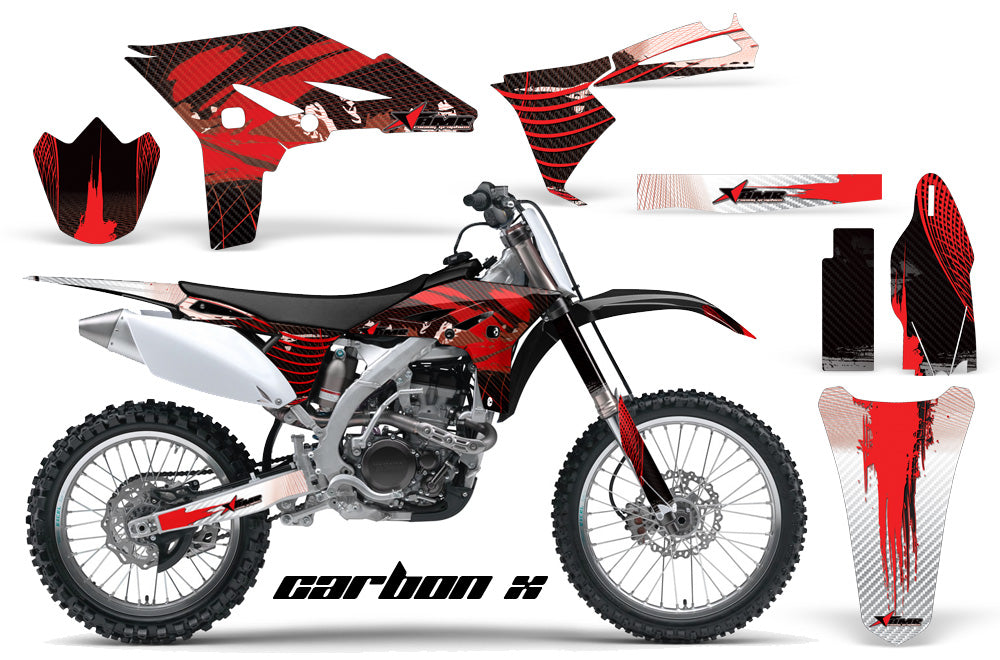 Dirt Bike Graphics Kit Decal Sticker Wrap For Yamaha YZ250F 2010-2013 CARBONX RED-atv motorcycle utv parts accessories gear helmets jackets gloves pantsAll Terrain Depot