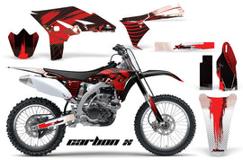 Dirt Bike Graphics Kit Decal Sticker Wrap For Yamaha YZ250F 2010-2013 CARBONX RED-atv motorcycle utv parts accessories gear helmets jackets gloves pantsAll Terrain Depot