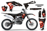 Dirt Bike Graphics Kit Decal Sticker Wrap For Yamaha YZ250F 2010-2013 CHECKERED RED BLACK