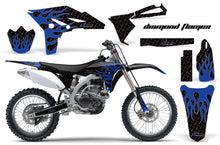 Load image into Gallery viewer, Dirt Bike Graphics Kit Decal Sticker Wrap For Yamaha YZ250F 2010-2013 DIAMOND FLAMES BLUE BLACK-atv motorcycle utv parts accessories gear helmets jackets gloves pantsAll Terrain Depot