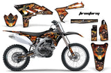 Dirt Bike Graphics Kit Decal Sticker Wrap For Yamaha YZ250F 2010-2013 FIRESTORM BLACK