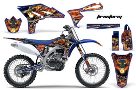 Dirt Bike Graphics Kit Decal Sticker Wrap For Yamaha YZ250F 2010-2013 FIRESTORM BLUE-atv motorcycle utv parts accessories gear helmets jackets gloves pantsAll Terrain Depot
