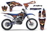 Dirt Bike Graphics Kit Decal Sticker Wrap For Yamaha YZ250F 2010-2013 FIRESTORM BLUE
