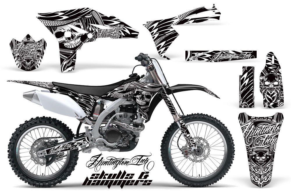 Dirt Bike Graphics Kit Decal Sticker Wrap For Yamaha YZ250F 2010-2013 HISH WHITE-atv motorcycle utv parts accessories gear helmets jackets gloves pantsAll Terrain Depot