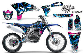 Dirt Bike Graphics Kit Decal Sticker Wrap For Yamaha YZ250F 2010-2013 FRENZY BLUE-atv motorcycle utv parts accessories gear helmets jackets gloves pantsAll Terrain Depot