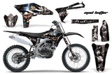 Dirt Bike Graphics Kit Decal Sticker Wrap For Yamaha YZ250F 2010-2013 HATTER SILVER BLACK