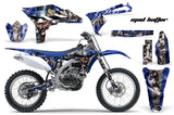 Dirt Bike Graphics Kit Decal Sticker Wrap For Yamaha YZ250F 2010-2013 HATTER SILVER BLUE