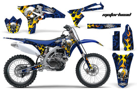 Dirt Bike Graphics Kit Decal Sticker Wrap For Yamaha YZ250F 2010-2013 MOTORHEAD BLUE-atv motorcycle utv parts accessories gear helmets jackets gloves pantsAll Terrain Depot