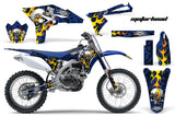 Dirt Bike Graphics Kit Decal Sticker Wrap For Yamaha YZ250F 2010-2013 MOTORHEAD BLUE