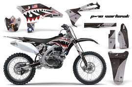 Dirt Bike Graphics Kit Decal Sticker Wrap For Yamaha YZ250F 2010-2013 WARHAWK BLACK-atv motorcycle utv parts accessories gear helmets jackets gloves pantsAll Terrain Depot