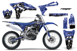 Dirt Bike Graphics Kit Decal Sticker Wrap For Yamaha YZ250F 2010-2013 REAPER BLUE-atv motorcycle utv parts accessories gear helmets jackets gloves pantsAll Terrain Depot
