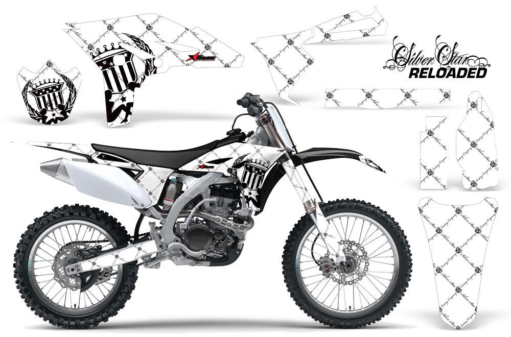 Dirt Bike Graphics Kit Decal Sticker Wrap For Yamaha YZ250F 2010-2013 RELOADED BLACK WHITE-atv motorcycle utv parts accessories gear helmets jackets gloves pantsAll Terrain Depot