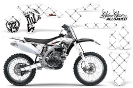 Dirt Bike Graphics Kit Decal Sticker Wrap For Yamaha YZ250F 2010-2013 RELOADED BLACK WHITE-atv motorcycle utv parts accessories gear helmets jackets gloves pantsAll Terrain Depot