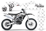 Dirt Bike Graphics Kit Decal Sticker Wrap For Yamaha YZ250F 2010-2013 RELOADED BLACK WHITE