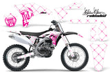 Dirt Bike Graphics Kit Decal Sticker Wrap For Yamaha YZ250F 2010-2013 RELOADED PINK WHITE
