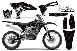 Dirt Bike Graphics Kit Decal Sticker Wrap For Yamaha YZ250F 2010-2013 RELOADED SILVER BLACK-atv motorcycle utv parts accessories gear helmets jackets gloves pantsAll Terrain Depot