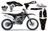Dirt Bike Graphics Kit Decal Sticker Wrap For Yamaha YZ250F 2010-2013 RELOADED WHITE BLACK