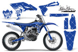 Dirt Bike Graphics Kit Decal Sticker Wrap For Yamaha YZ250F 2010-2013 RELOADED WHITE BLUE