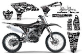 Dirt Bike Graphics Kit Decal Sticker Wrap For Yamaha YZ250F 2010-2013 SSSH WHITE BLACK