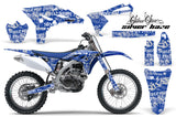 Dirt Bike Graphics Kit Decal Sticker Wrap For Yamaha YZ250F 2010-2013 SSSH WHITE BLUE