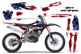 Dirt Bike Graphics Kit Decal Sticker Wrap For Yamaha YZ250F 2010-2013 USA FLAG