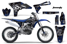 Dirt Bike Graphics Kit Decal Sticker Wrap For Yamaha YZ250F 2010-2013 TOXIC BLACK BLUE-atv motorcycle utv parts accessories gear helmets jackets gloves pantsAll Terrain Depot
