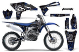 Dirt Bike Graphics Kit Decal Sticker Wrap For Yamaha YZ250F 2010-2013 TOXIC BLACK BLUE