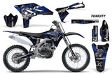 Dirt Bike Graphics Kit Decal Sticker Wrap For Yamaha YZ250F 2010-2013 TOXIC BLUE BLACK