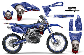 Graphics Kit Decal Sticker Wrap + # Plates For Yamaha YZ250F 2010-2013 BONES BLUE-atv motorcycle utv parts accessories gear helmets jackets gloves pantsAll Terrain Depot