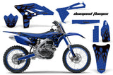 Graphics Kit Decal Sticker Wrap + # Plates For Yamaha YZ250F 2010-2013 DIAMOND FLAMES BLACK BLUE
