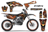 Graphics Kit Decal Sticker Wrap + # Plates For Yamaha YZ250F 2010-2013 FIRESTORM BLACK