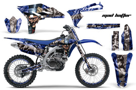 Graphics Kit Decal Sticker Wrap + # Plates For Yamaha YZ250F 2010-2013 HATTER SILVER BLUE-atv motorcycle utv parts accessories gear helmets jackets gloves pantsAll Terrain Depot