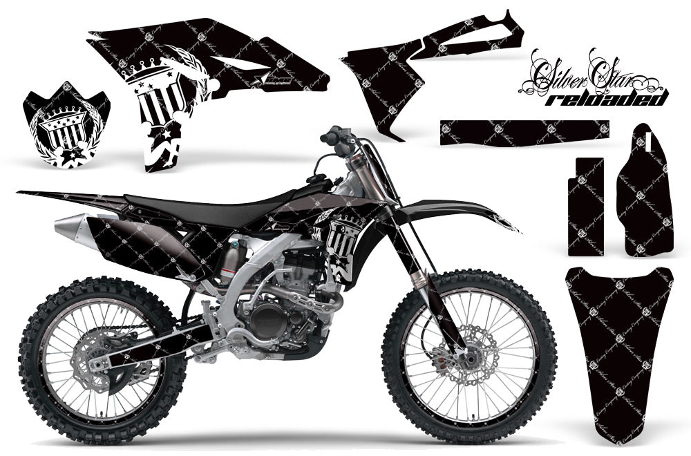 Graphics Kit Decal Sticker Wrap + # Plates For Yamaha YZ250F 2010-2013 RELOADED WHITE BLACK-atv motorcycle utv parts accessories gear helmets jackets gloves pantsAll Terrain Depot