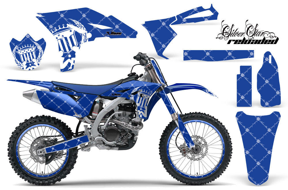 Graphics Kit Decal Sticker Wrap + # Plates For Yamaha YZ250F 2010-2013 RELOADED WHITE BLUE-atv motorcycle utv parts accessories gear helmets jackets gloves pantsAll Terrain Depot