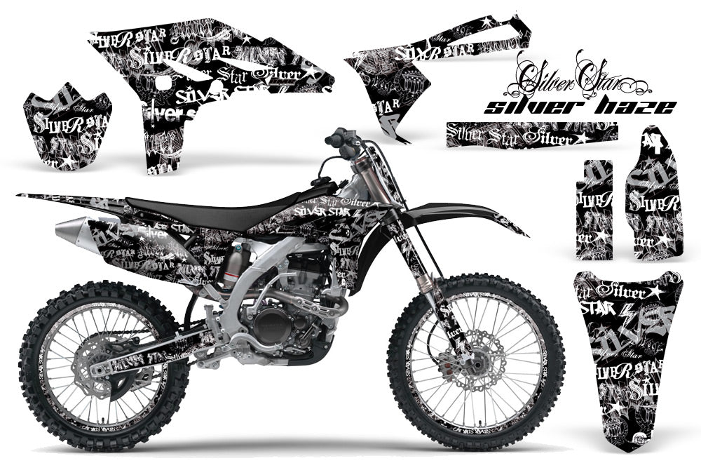 Graphics Kit Decal Sticker Wrap + # Plates For Yamaha YZ250F 2010-2013 SSSH WHITE BLACK-atv motorcycle utv parts accessories gear helmets jackets gloves pantsAll Terrain Depot