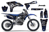 Graphics Kit Decal Sticker Wrap + # Plates For Yamaha YZ250F 2010-2013 TOXIC BLACK BLUE