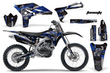Graphics Kit Decal Sticker Wrap + # Plates For Yamaha YZ250F 2010-2013 TOXIC BLUE BLACK