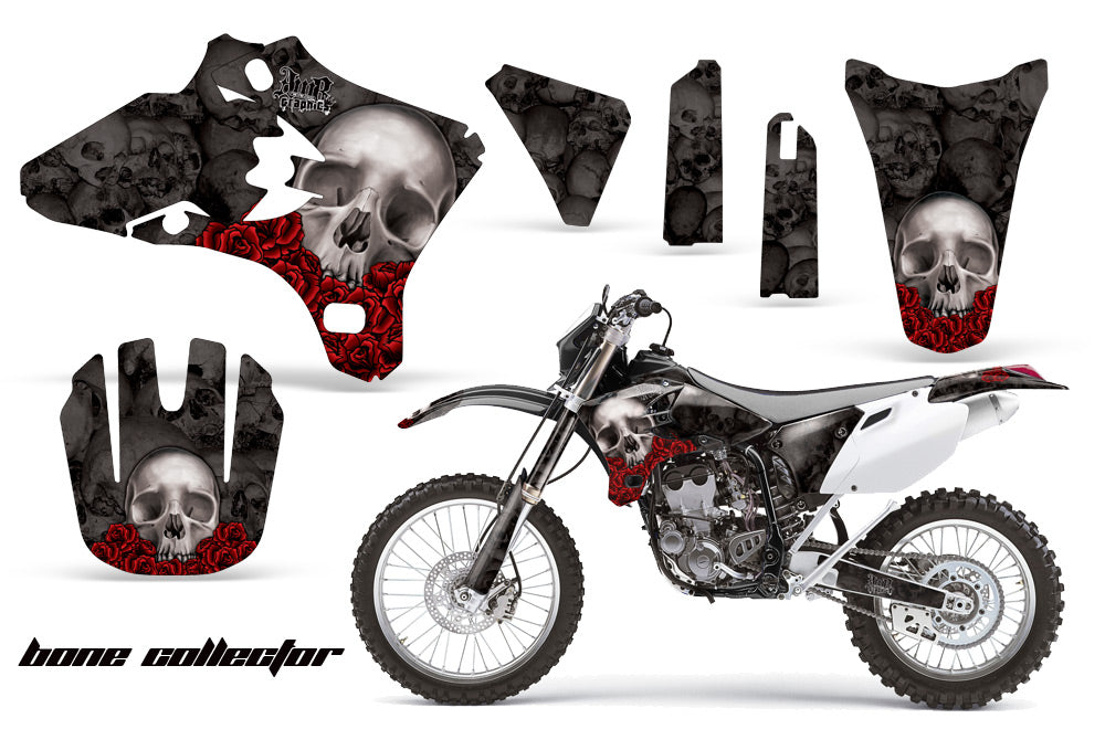 Dirt Bike Graphics Kit Decal Wrap For Yamaha WR250 WR450F 2005-2006 BONES BLACK-atv motorcycle utv parts accessories gear helmets jackets gloves pantsAll Terrain Depot