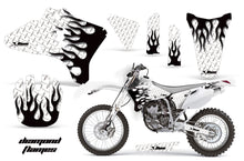 Load image into Gallery viewer, Dirt Bike Graphics Kit Decal Wrap For Yamaha WR250 WR450F 2005-2006 DIAMOND FLAMES BLACK WHITE-atv motorcycle utv parts accessories gear helmets jackets gloves pantsAll Terrain Depot