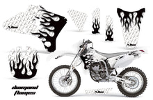Load image into Gallery viewer, Dirt Bike Graphics Kit Decal Wrap For Yamaha YZ250F YZ450F 2003-2005 DIAMOND FLAMES BLACK WHITE-atv motorcycle utv parts accessories gear helmets jackets gloves pantsAll Terrain Depot
