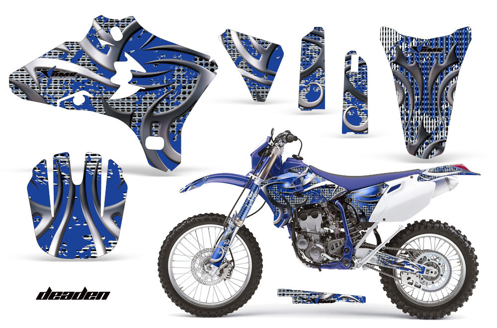 Dirt Bike Graphics Kit Decal Wrap For Yamaha YZ250F YZ450F 2003-2005 DEADEN BLUE-atv motorcycle utv parts accessories gear helmets jackets gloves pantsAll Terrain Depot