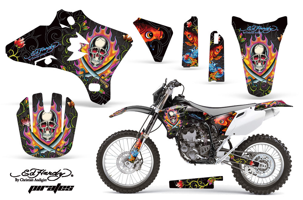 Dirt Bike Graphics Kit Decal Wrap For Yamaha YZ250F YZ450F 2003-2005 EDHP BLACK-atv motorcycle utv parts accessories gear helmets jackets gloves pantsAll Terrain Depot