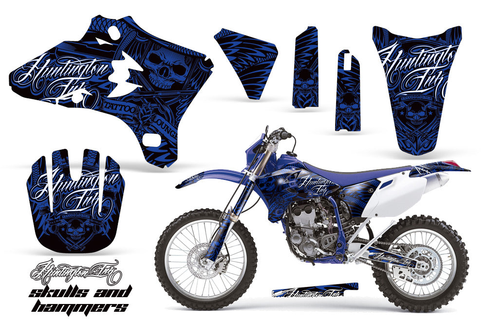 Dirt Bike Graphics Kit Decal Wrap For Yamaha YZ250F YZ450F 2003-2005 HISH BLUE-atv motorcycle utv parts accessories gear helmets jackets gloves pantsAll Terrain Depot