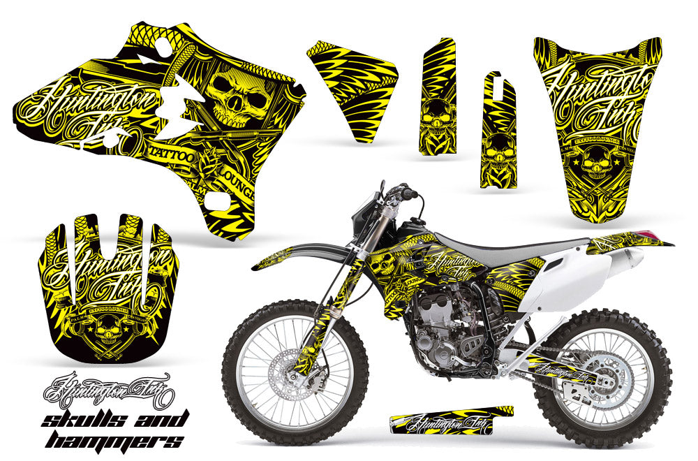 Dirt Bike Graphics Kit Decal Wrap For Yamaha YZ250F YZ450F 2003-2005 HISH YELLOW-atv motorcycle utv parts accessories gear helmets jackets gloves pantsAll Terrain Depot