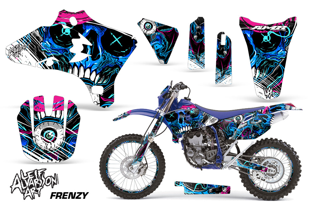 Graphics Kit Decal Wrap + # Plates For Yamaha WR250 WR450F 2005-2006 FRENZY BLUE-atv motorcycle utv parts accessories gear helmets jackets gloves pantsAll Terrain Depot