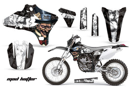 Dirt Bike Graphics Kit Decal Wrap For Yamaha WR250 WR450F 2005-2006 HATTER WHITE BLACK-atv motorcycle utv parts accessories gear helmets jackets gloves pantsAll Terrain Depot