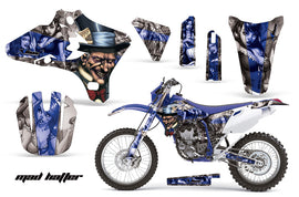 Dirt Bike Graphics Kit Decal Wrap For Yamaha YZ250F YZ450F 2003-2005 HATTER BLUE SILVER-atv motorcycle utv parts accessories gear helmets jackets gloves pantsAll Terrain Depot