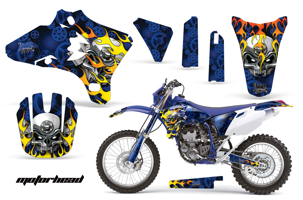 Dirt Bike Graphics Kit Decal Wrap For Yamaha YZ250F YZ450F 2003-2005 MOTORHEAD BLUE-atv motorcycle utv parts accessories gear helmets jackets gloves pantsAll Terrain Depot