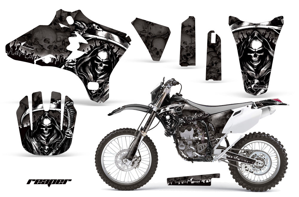 Dirt Bike Graphics Kit Decal Wrap For Yamaha YZ250F YZ450F 2003-2005 REAPER BLACK-atv motorcycle utv parts accessories gear helmets jackets gloves pantsAll Terrain Depot